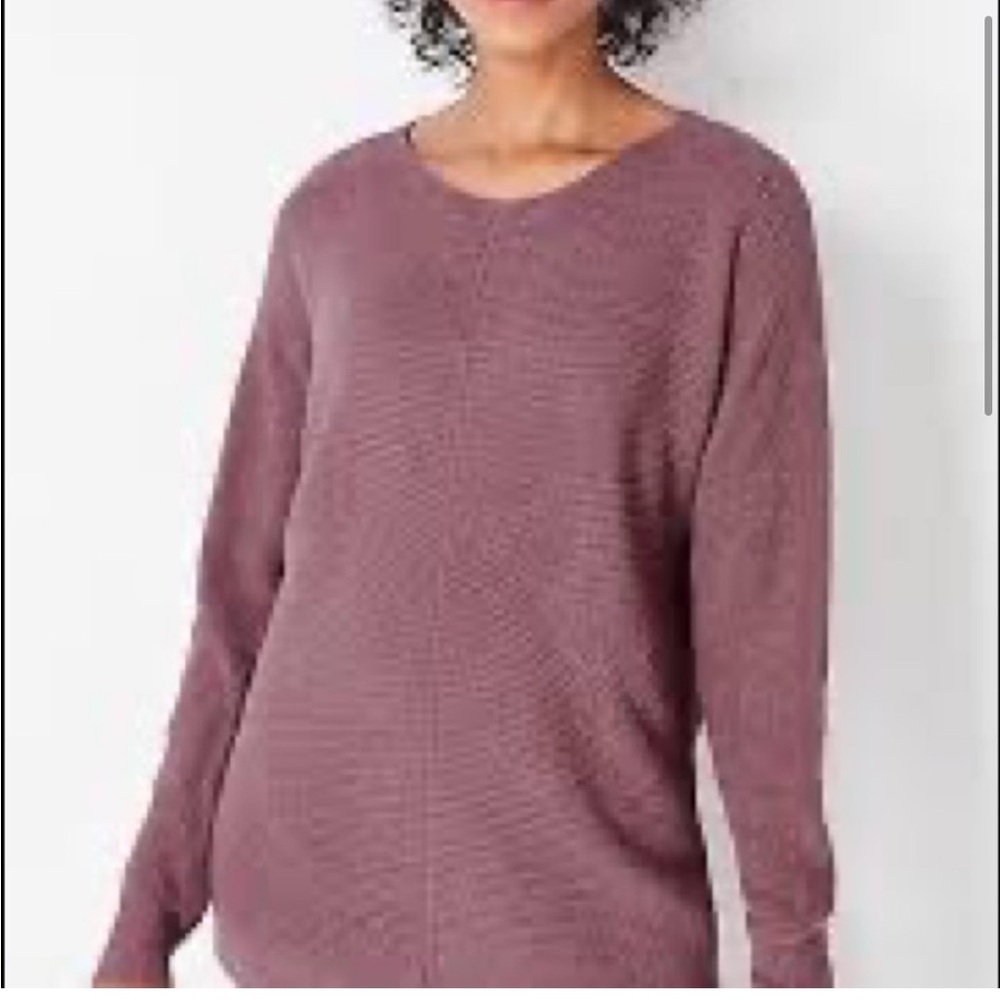 J Jill Wearever Collection Textured Dolman Pullover Sweater